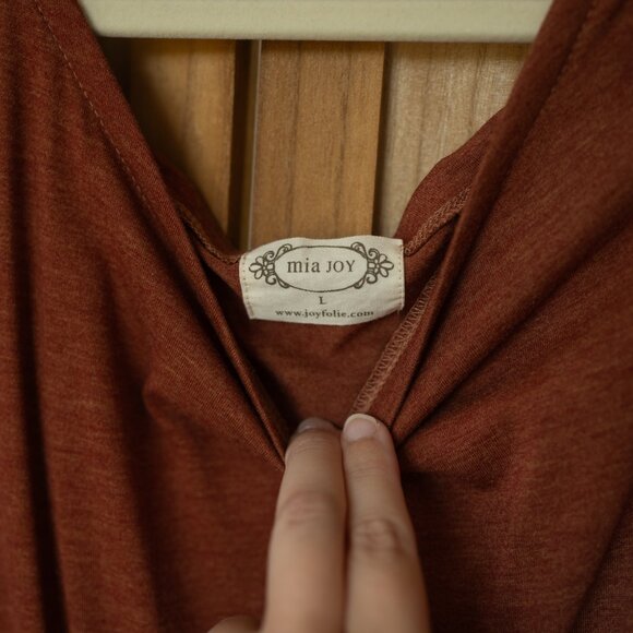 Joyfolie Dress - Rust Orange - Picture 2 of 4